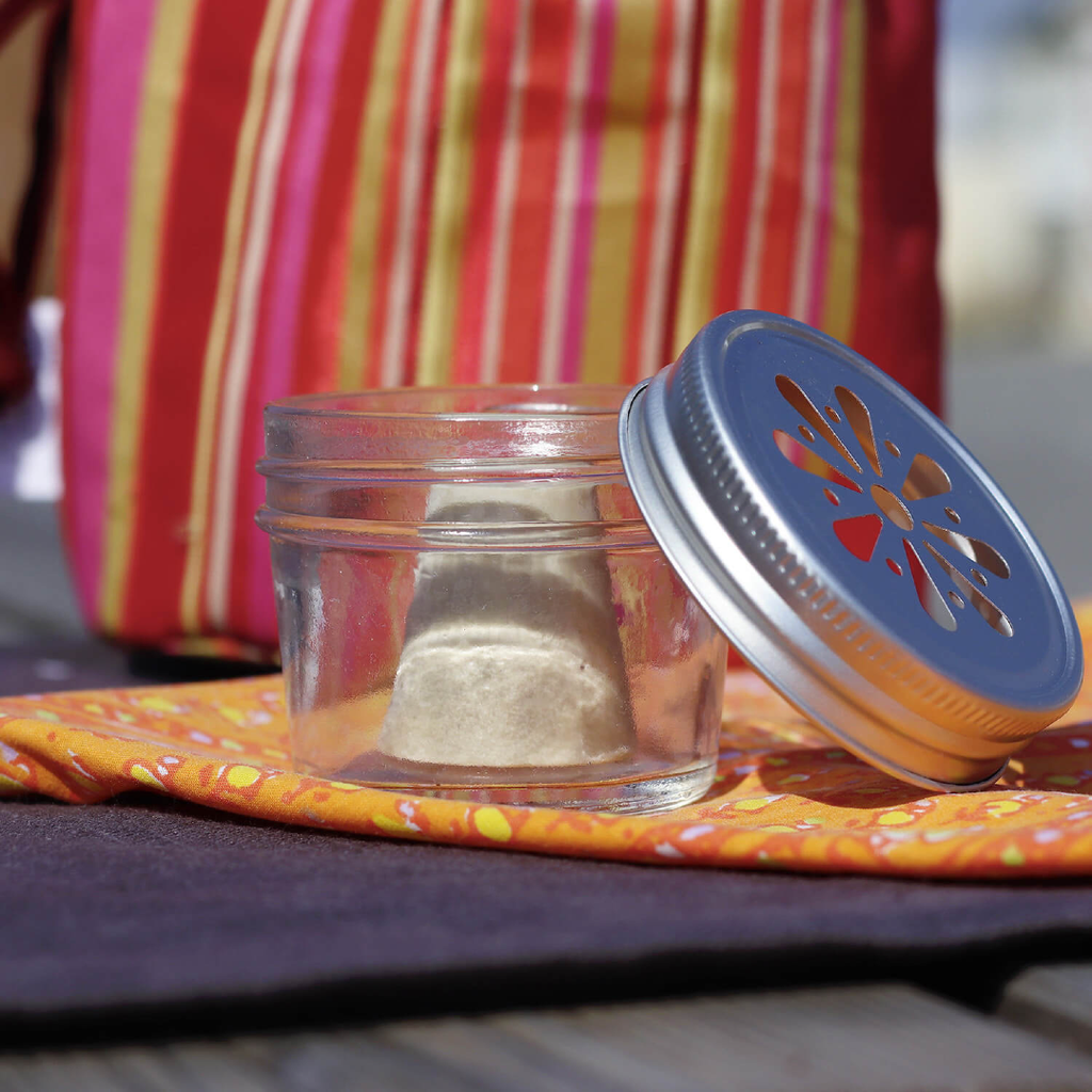 [POTLAMA-02] Pot de Rangement En Verre Avec Couvercle Lamazuna (Couvercle Ajoure)