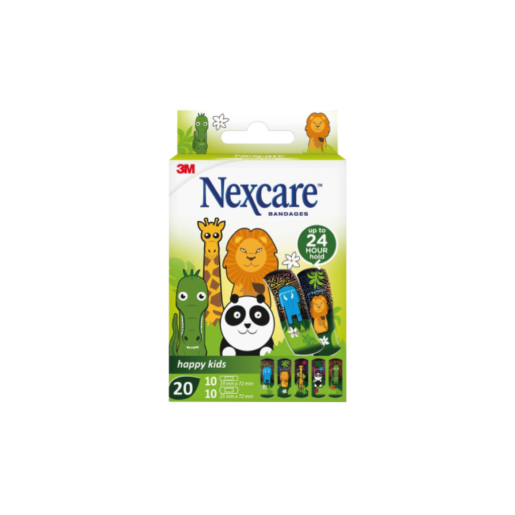Pansement Pour Enfant Nexcare Happy Kids Boite de 20