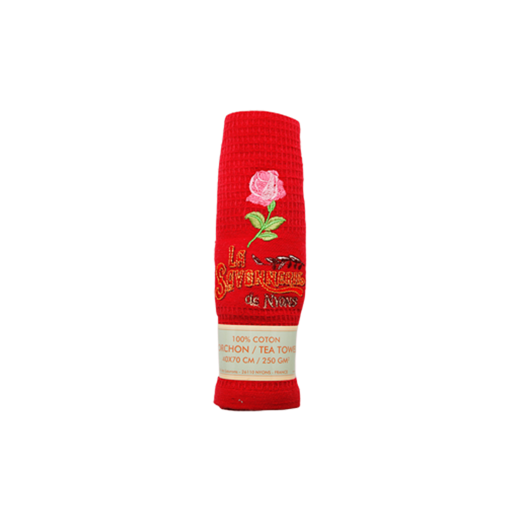 Torchon 100% Coton 40X70Cm Savonnerie de Nyons (Blanc)