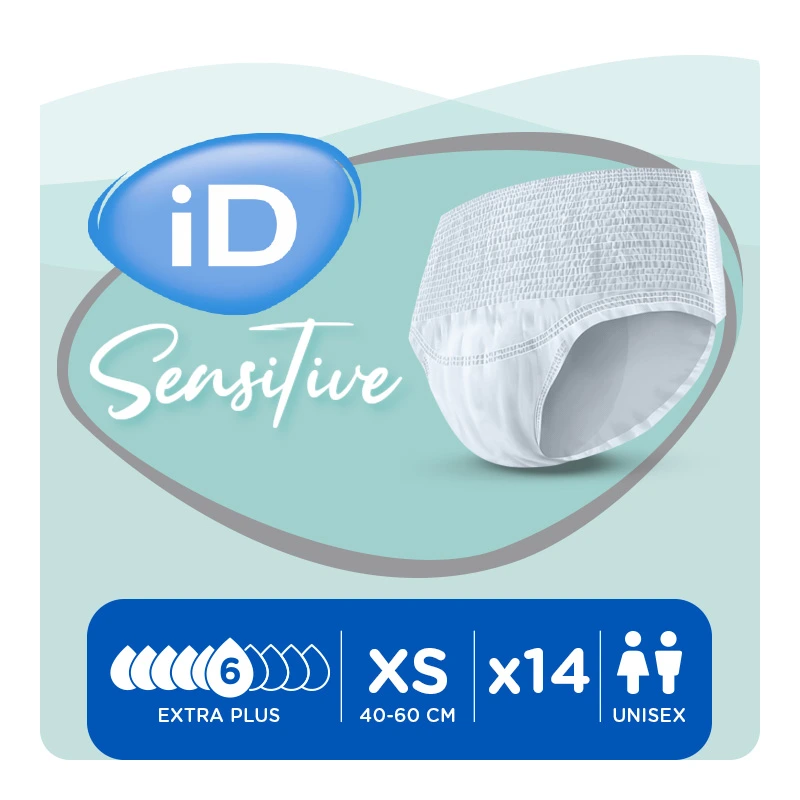 Pants Adulte ID SENSITIVE T0 XSmall Extra Plus Sachet de 14