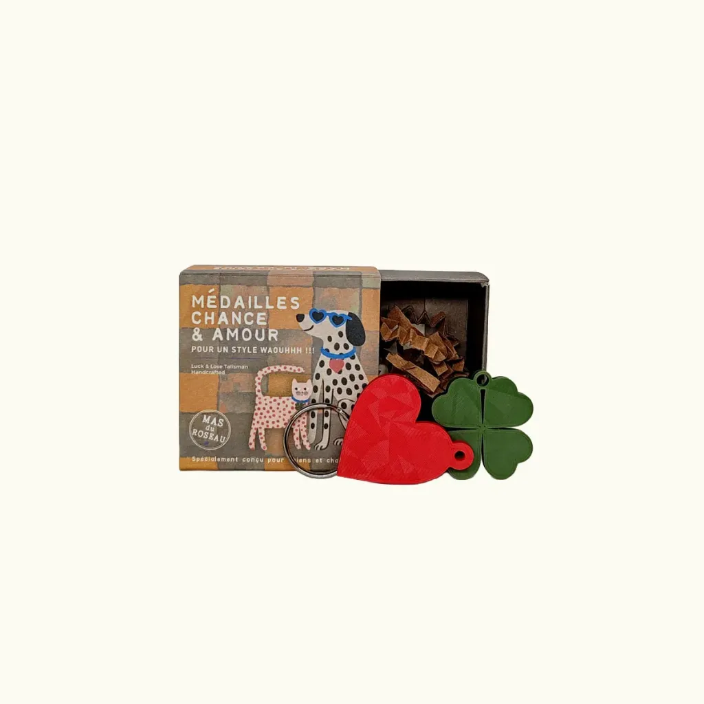 Coffret Médailles pour Animaux 2 médailles+1 anneau Le Mas du Roseau