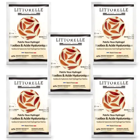 Patchs pour les Yeux à l'Hydrogel Eclat & Détox au Rooibos et Acide Hyaluronique Littorelle La paire