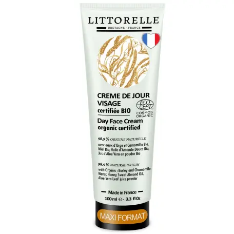 Crème De Jour pour le Visage à l'Eau d'Orge Bio Littorelle 100ml
