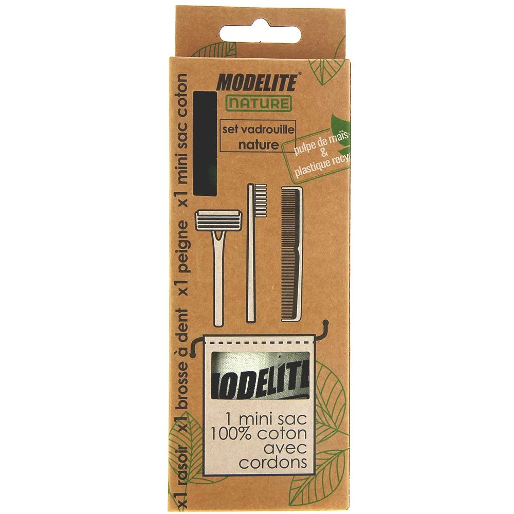 Set Vadrouille : 1 Rasoir / 1 Brosse à Dents / 1 peigne