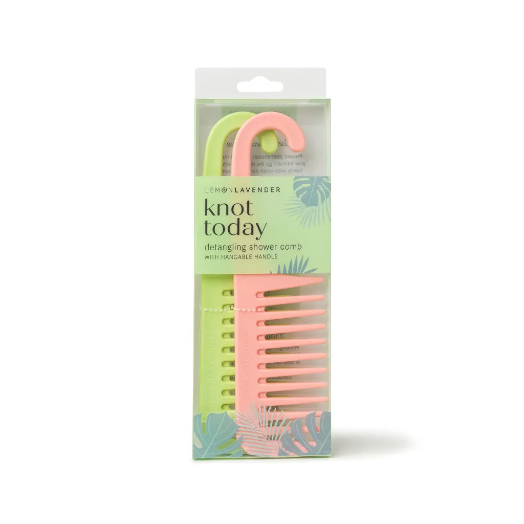 Peigne Démêlant Lemon Lavender Lot de 2 (Jaune et Bleu)