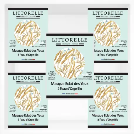 Patchs pour les Yeux Eclat des Yeux à l'Eau d'Orge Bio Littorelle La Paire