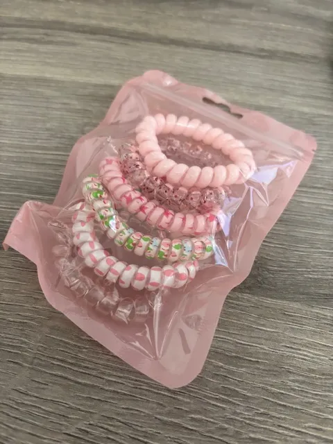 Lot de 6 Elastiques à Spirales Colorés